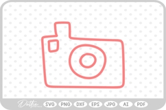 Doodle Sketch Video Camera Hand Drawn SVG PNG DXF Product Image 1