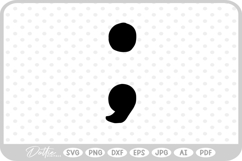 Semi Colon Punctuation SVG PNG DXF Product Image 1