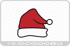 Santa Hat Christmas SVG PNG DXF Product Image 1