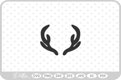Antlers Deer Stag Hunting Christmas Reindeer SVG PNG DXF Product Image 1