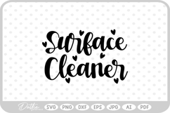 Surface Cleaner Minimal Cleaning Label SVG PNG DXF Product Image 1