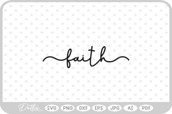 Faith Script Fancy Text Word SVG PNG DXF Product Image 1