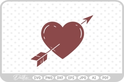 Arrow Heart Valentine&#039;s Day SVG PNG DXF Product Image 1