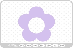 Simple Cute Flower SVG PNG DXF Product Image 1