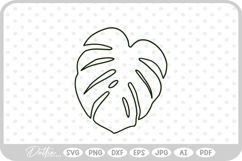 Tropical Plant Leaf Leaves Monstera SVG PNG DXF Product Image 1