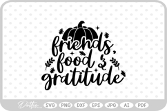 Friendsgiving Thanksgiving Quote Fall SVG PNG DXF Product Image 1