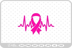 Butterfly Cancer Awareness Ribbon Breast SVG PNG DXF Product Image 1