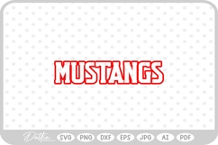 Mustangs Sports Team SVG PNG DXF Product Image 1