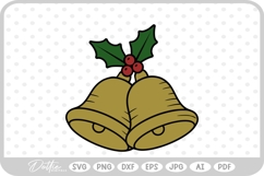 Bells Christmas Wedding Bell Sleigh SVG PNG DXF Product Image 1