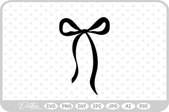 Ribbon Bow Hand Drawn Doodle SVG PNG DXF Product Image 1