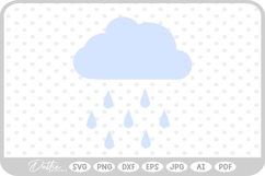 Rain Cloud SVG PNG DXF Product Image 1