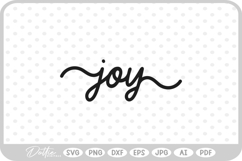 Joy Script Text Words Christmas SVG PNG DXF Product Image 1