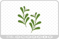 Mistletoe Christmas Plant SVG PNG DXF Product Image 1