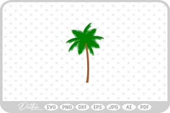 Palm Tree Tropical Plant SVG PNG DXF Product Image 1