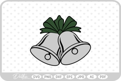 Bells Christmas Wedding Bell Sleigh SVG PNG DXF Product Image 1