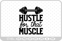 Workout Quote Gym Fitness SVG PNG DXF Product Image 1