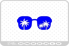 Palm Tree Sunglasses SVG PNG DXF Product Image 1