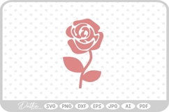 Rose Flower SVG PNG DXF Product Image 1