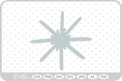 Snowflake Doodle Sketch Christmas Winter SVG PNG DXF Product Image 1