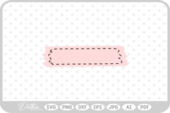 Stitched Paint Stroke SVG PNG DXF Product Image 1