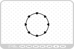 Circle of Hearts Frame SVG PNG DXF Product Image 1