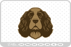 Spaniel Cocker Springer Dog Puppy Pet Head SVG PNG DXF Product Image 1