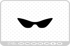 Cat Eye Sunglasses SVG PNG DXF Product Image 1