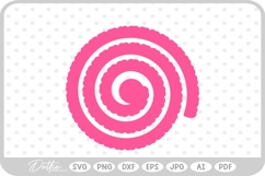 Rolled 3d Flower Template SVG PNG DXF Product Image 1