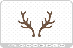 Deer Buck Stag Antlers Christmas Reindeer Hunting SVG PNG Product Image 1