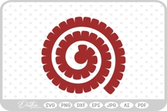 Rolled Paper Flower Template SVG PNG DXF Product Image 1