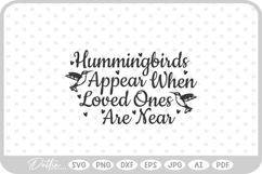 In Loving Memory Hummingbird SVG PNG DXF Product Image 1