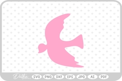 Dove Shape Silhouette Peace Love Religion Symbol SVG PNG DXF Product Image 1