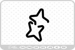 Star Burst Line Shapes SVG PNG DXF Product Image 1