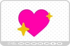 Sparkle Heart SVG PNG DXF Product Image 1