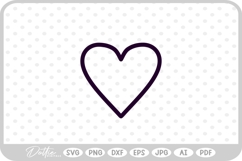 Heart Shape Border Silhouette Hand Drawn SVG PNG DXF Product Image 1