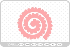 Rolled Flower SVG PNG DXF Product Image 1