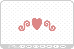 Heart Shape Decorative Swirl SVG PNG DXF Product Image 1
