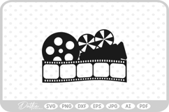 Film Movie Reel Tape SVG PNG DXF Product Image 1