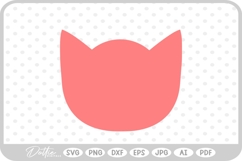 Cat Head Shape SVG PNG DXF Product Image 1