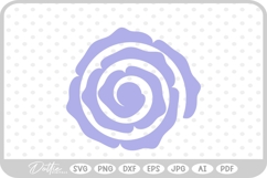 Rolled 3d Flower Template SVG PNG DXF Product Image 1