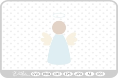 Angel Hand Drawn Christmas SVG PNG DXF Product Image 1