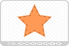 Dashed Star SVG PNG DXF Product Image 1