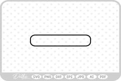 Curved Rectangle Shape Outline Box SVG PNG DXF Product Image 1