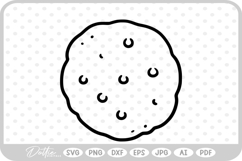 Cookie Chocolate Chip Food Baking Biscuit Santa SVG PNG DXF Product Image 1