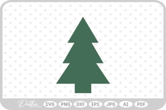 Christmas Tree Doodle Hand Drawn Winter SVG PNG DXF Product Image 1