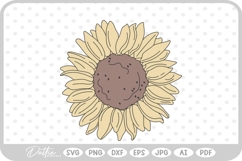 Sunflower Floral Flower Nature SVG PNG DXF Product Image 1