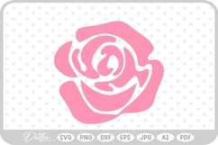 Rose Flower SVG PNG DXF Product Image 1