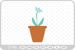 Potted Pot Plant Flower SVG PNG DXF Product Image 1