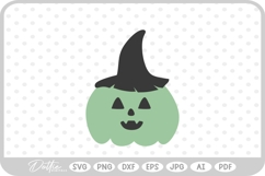 Pumpkin Jack o Lantern Witch Hat SVG PNG DXF Product Image 1