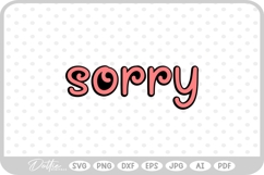 Sorry Retro SVG PNG DXF Product Image 1